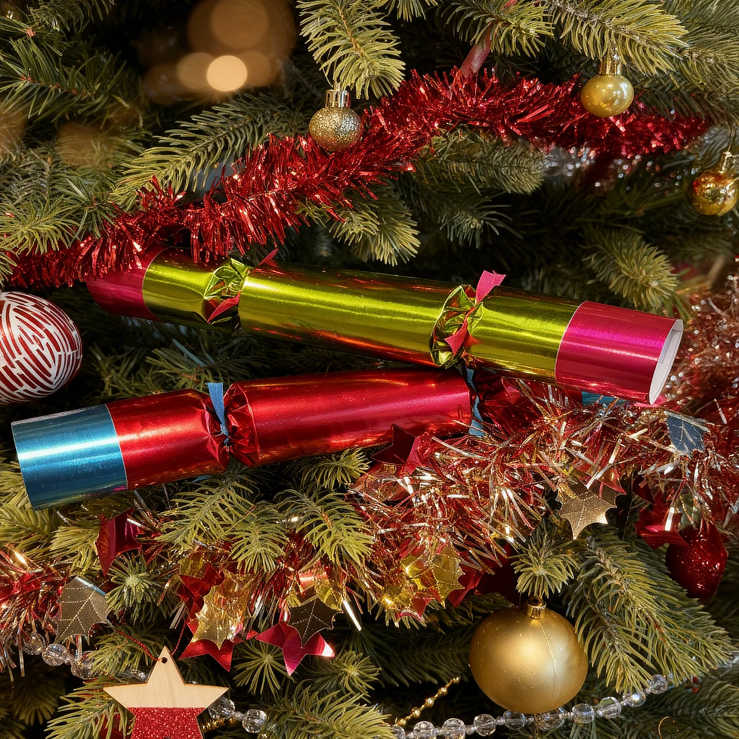iZoeL Christmas Crackers Caja Música 8 Unidades Caja Regalo Festiva Tarjeta Calendario De Adviento Navidad para Mujeres Adolescentes Niñas Madres Esposas Novias-No Snap (Oro